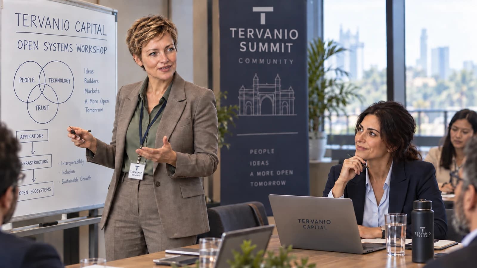 Clara Norven and Nadia Pellis in a hands-on workshop.
