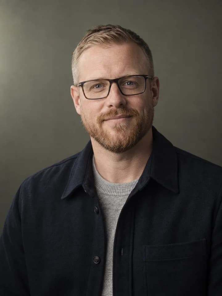 Portrait of Elias Korven, a team member